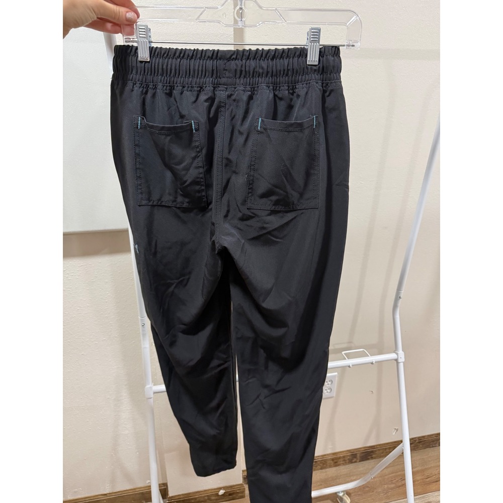 Scrubstar Womens Black Jogger Scrub Pants Elastic Waist Cargo Pockets Size S - Picture 2 of 3